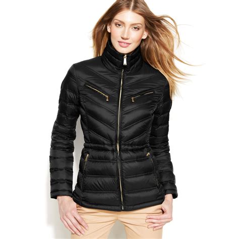 michael kors women's packable down puffer coat|Michael Kors lightweight puffer coats.